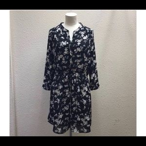 Daniel Rainn Black & White V-Neck Short Dress